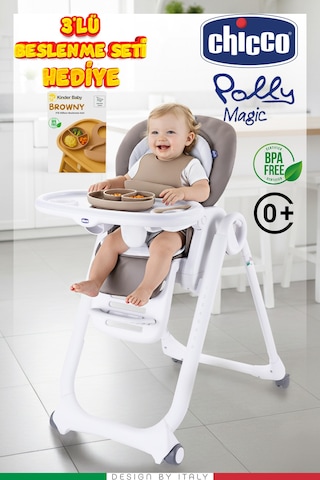 Polly Magic Mama Sandalyesi & Ana Kucağı Beslenme Seti Hediyeli