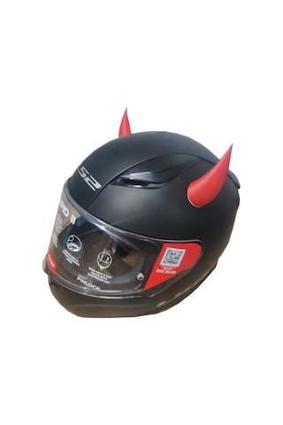 Motospartan Kask Boynuzu Kırmızı 7.5cm
