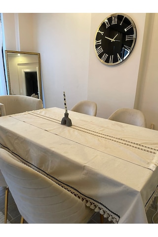 Dnc Home Tekstil Ndchome Ara Dantelli Püsküllü Runner 50 X 150 Krem