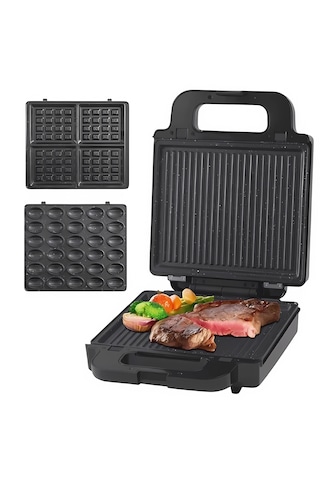 Lexical LSM-2534 1400 W 3'ü 1 Arada Granit Kaplama Tost & Waffle Makinesi