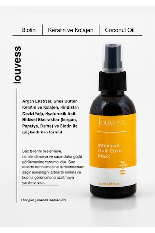 Louvess Biotin Panthenol ve Kolajen İçerikli Onarıcı Saç Bakım Maskesi 150 ML