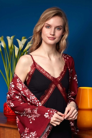 Penyemood Kadın Bordo Sabahlık Takım 2 Parça 8618 Çok Renkli