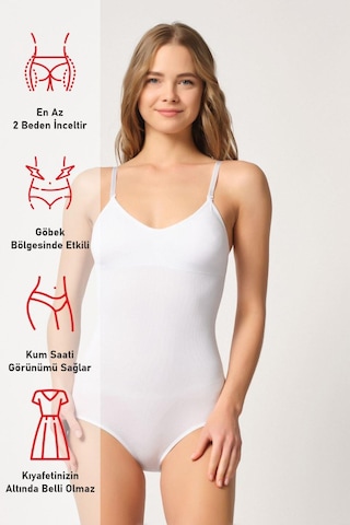Beyaz Mı Emay 1925 Soft Pedli Çıtçıtlı Body Beyaz