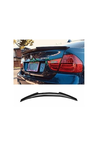 Bmw E90 Bagaj Üstü Spoiler Yarasa Tip Pianoblack Boyalı 2006 / 20