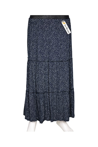 Hesna Kadın Nursel Lastikli 3 Kat Astarsız Lacivert Penye Etek D38 Lacivert