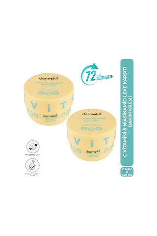 Dermokil C Vitamini & Niasinamid Leke Karşıtı Bakım Kremi 250 Ml X 2 Adet