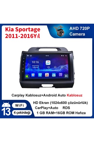 Kia Sportage 2018-2021yıl 1gb Ram 16gb Rom Navigasyon Multimedya