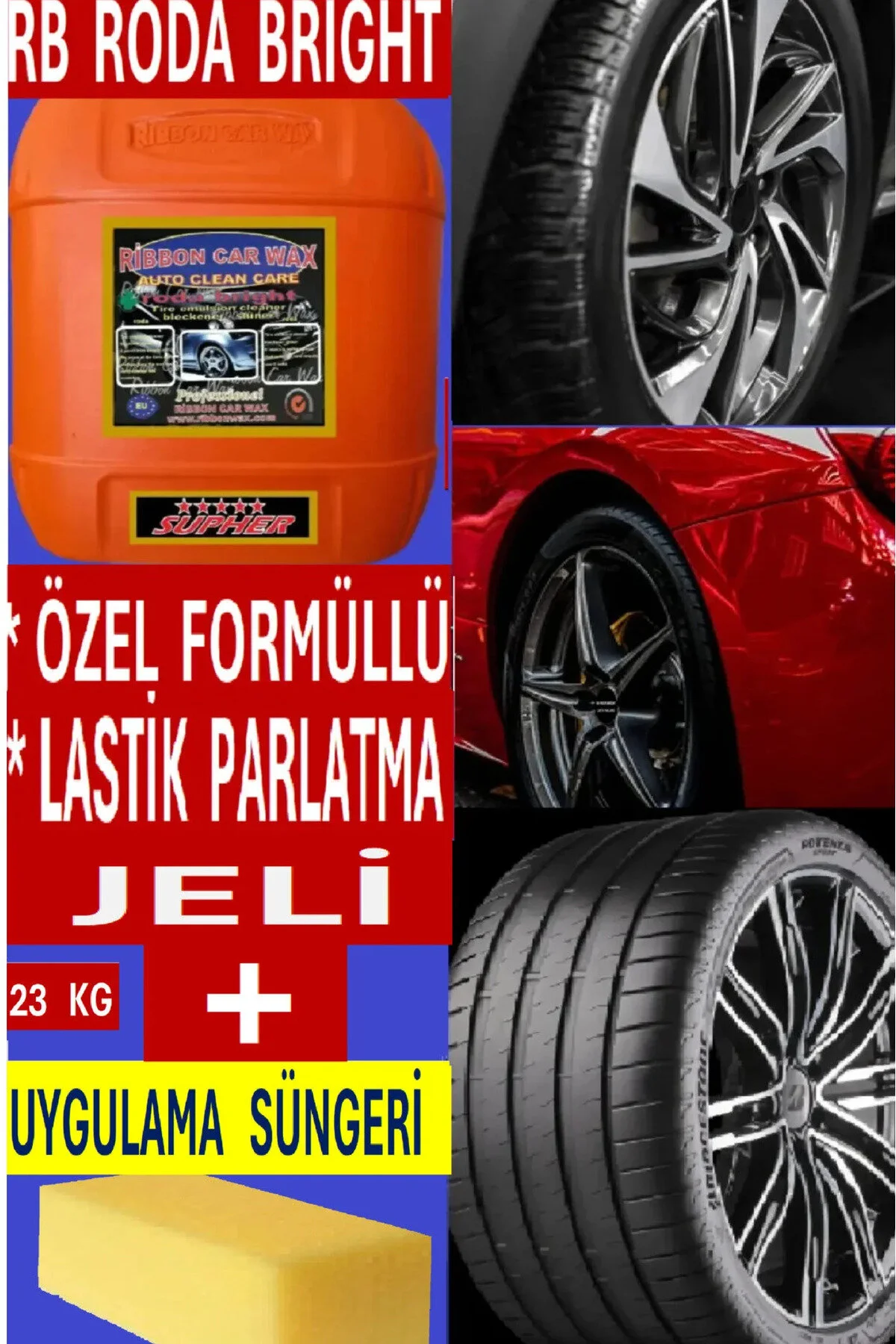 Rb Roda Bright Lastik Parlatıcı Siyahlaştırıcı Temizleyici Jel 23 Kg