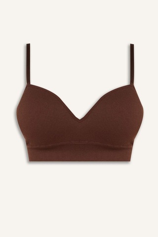 Defacto Kaplı Pedli Balensiz Seamles Kahverengi Bra A8858ax26spbn341 Kahve-bn341