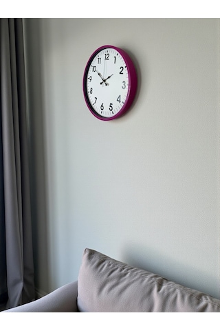 Zentime 36 Cm Pembe Dekoratif Duvar Saati çok Renkli