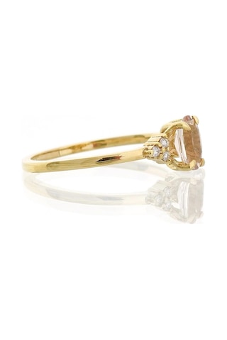 Morganite Oval Tektaş Pırlanta Yüzük