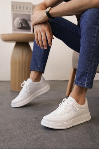 Daxors D0163 Günlük Ortopedik Erkek Sneaker Spor Ayakkabı Beyaz