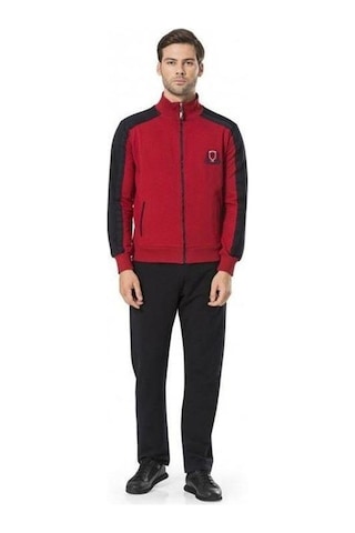 Pierre Cardin 7045 Uzun Kollu Erkek Eşofman Takımı - Bordo - S Bordo