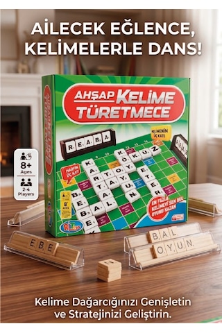 Kelime Türetme Oyunu Ahşap Eğitici Oyun