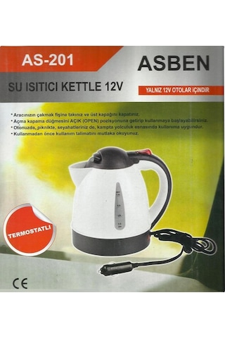 Asben As-201 24V Araç Su Isıtıcı Kettle 1 L