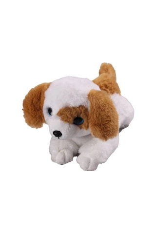 Havlayan Yatan Peluş Köpek 25 Cm Oyuncak Çok Renkli