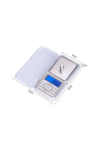 Dijital Hassas Elektronik Kuyumcu Cep Terazisi Tartı 200 Gr / 0.01 Gr 5324 Açık Beyaz
