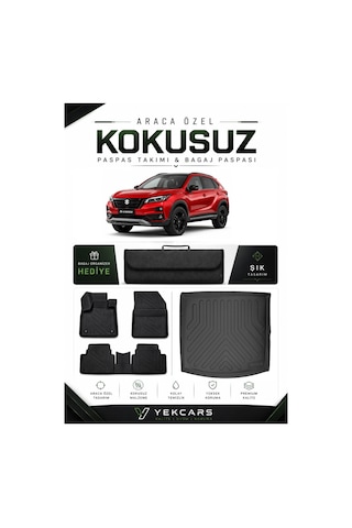 Suzuki S-cross 2026 Model Aracınıza Özel 4d Karbonlu Kauçuk Paspas Takımı Ve Alt Bagaj Havuzu