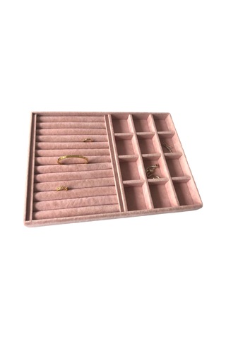 Yerli Üretim Venedik Model Süet Kumaş Pembe 34/24 Cm Tırnaklı-sos