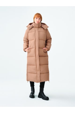 Loose Fit Kadın Kaban Bej