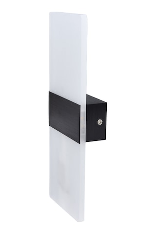 Shineyee Siyah Led Duvar Lambası, Akrilik Ve Alüminyum, Yukarı-aşağı Aydınlatma, Minimalist Tarz, Yatak Odası, Salon, Koridor Sıcak Işık, 90-265v Siyah