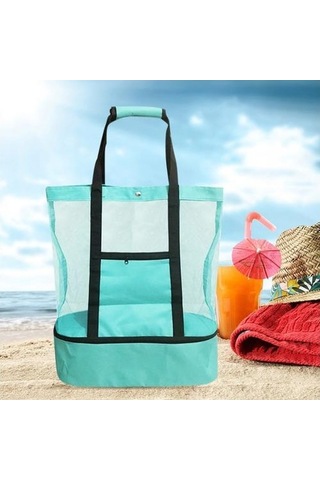 Termal Soğutuculu Taşınabilir Öğle Yemeği Çantası - Plaj, Kamp, Piknik Ve Günlük Kullanım İçin Pratik Tote Çanta Kadınlar İçin Şık Ve Fonksiyonel Yemek Saklama Çantası Yeşil