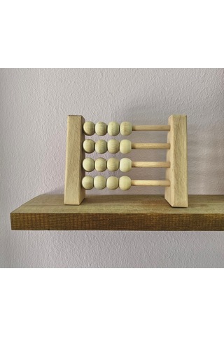 Doğal Sağlıklı Ahşap Oyuncak Montessori Abaküs Analitik Zeka Matematik Çocuk Bebek Odası Dekor Doru Yatay Ham