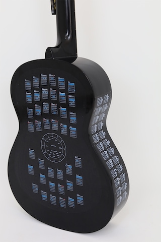 beyaz gitar akor cetveli tablosu stickerı etiketi   (2\4)  (3\4)