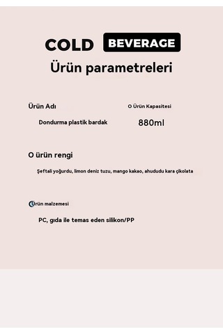 Büyük Kapasiteli Karikatür Taşınabilir Plastik Su Bardağı Pembe