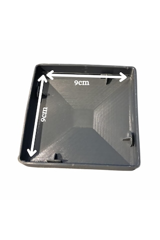 10 Adet 9x9 Cm Antrasit Gri Plastik Direk Üst Kapağı Dayanıklı Ve Şık Çözüm