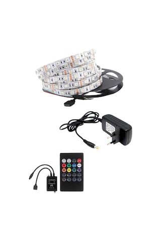 Sese ve Müziğe Duyarlı Rgb Led 5-10 Metre 5050 Smd 3 Çip Set (229337725)