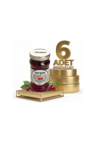 Tatşen Cam Reçel Vişne 6x380 Gr