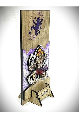 Dükkan Design Lazer Kazıma El Boyama One Piece Luffy Gear5 Biblo Çok Renkli