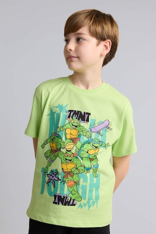 Defacto Nınja Turtles-retro Kısa Kollu Tişört Şort Alt 2li Pijama Takımı Erkek Çocuk H8008a826hsgn597 Yeşil-gn597