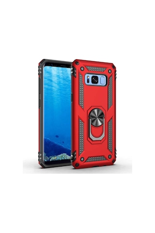 Galaxy S8 Kilif Zore Vega Yüzüklü Standli Zirh Kilif 556704941