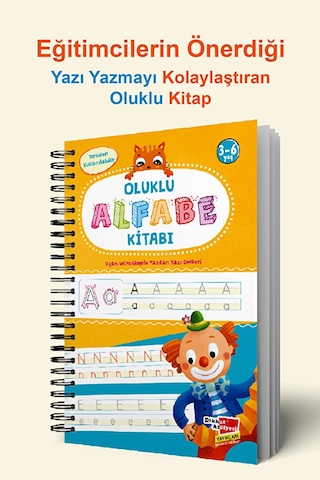 Alfabe Yazı Kitabı Sihirli Uçan Kalemli Oluklu (Kabartmalı) Yazmayı Kolayca Öğreten Kitap Dikkat Atölyesi Yayınları