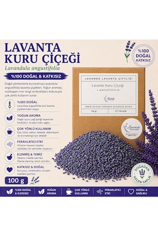 Lavande Lavanta Çiftliği Lavanta Kuru Çiçeği 100 G