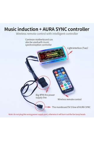 Didadodo 12cm Rgb Soğutma Fanı - Sessiz Hidrolik Yatak, Aura Sync, 1200 Rpm Beyaz Beyaz