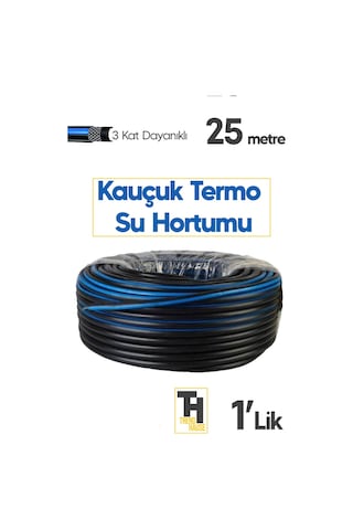 1" Termo Hortum Isıya Ve Basınca Dayanıklı Esnek Hortum 25 Metre
