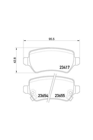 Opel Zafira Arka Fren Balatasi 1999-2011 1605967 65200012 1.6, 2.0 Dtı, 1.9 Cdtı