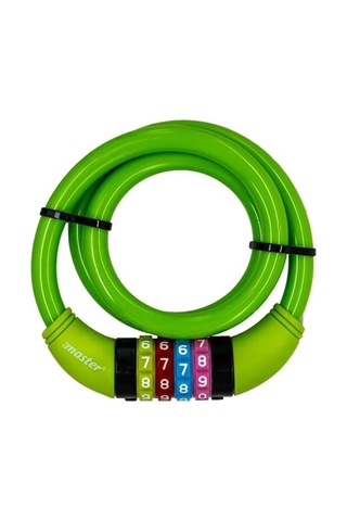 Master Bisiklet Kilidi Extra Sağlam Kilit 12 Mm X 80 Cm Karışık Renk Gönderilir Çok Renkli