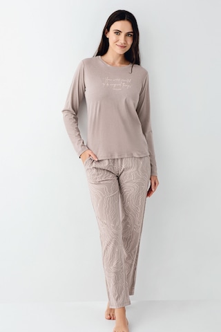Pierre Cardin Kadın Kahverengi Pijama Takımı Pc9096-s-v1 Kahverengi