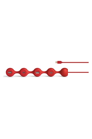 Lexon Peas Hub 2 USB Çoğaltıcı Kırmızı