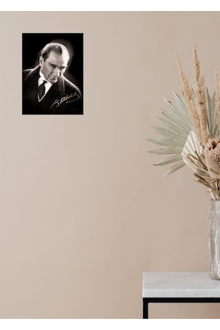 Mustafa Kemal Atatürk Ahşap Retro Vintage Poster