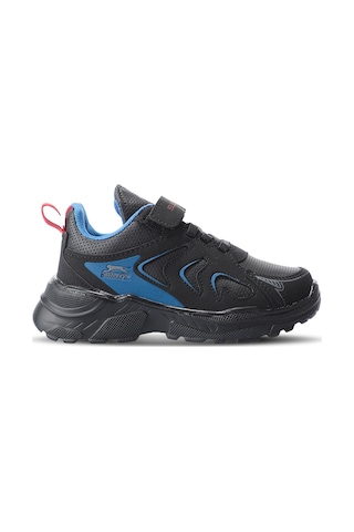 Slazenger KANEVA I Çocuk Cırt Cırtlı Siyah / Siyah Sneaker