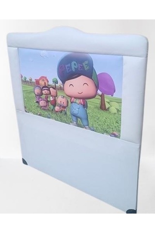 Başlık Dk Tek Kişilik 90'lık Pepe Model Suni Deri Beyaz Kumaş El Yapım