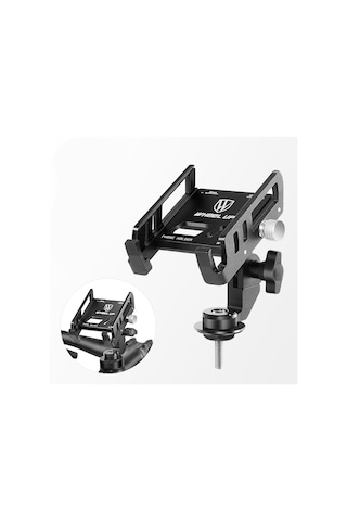 Wheel Up-bisiklet Telefon Tutucu Ayarlanabilir Alüminyum Alaşımlı Y29355-a Siyah