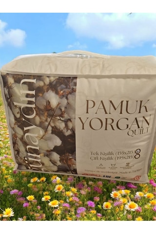 Günaydın Pamuk Yorgan , Pamuk Kumaş Yıkanabilir Doğal , 1.kalite , Lüx ,tek Beyaz