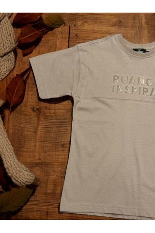 Carinos Erkek Çocuk Ruang Kabartmalı Basic Pamuklu Tshirt-14059-vizon Vizon