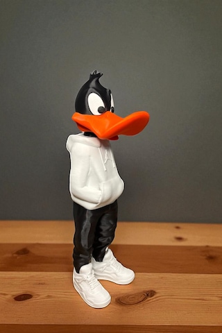 26 C M 3d Baskı Daffy Duck Figürü, Looney Tunes Figür, Çizgi Film Figürü Space Jam - Daffy Duck